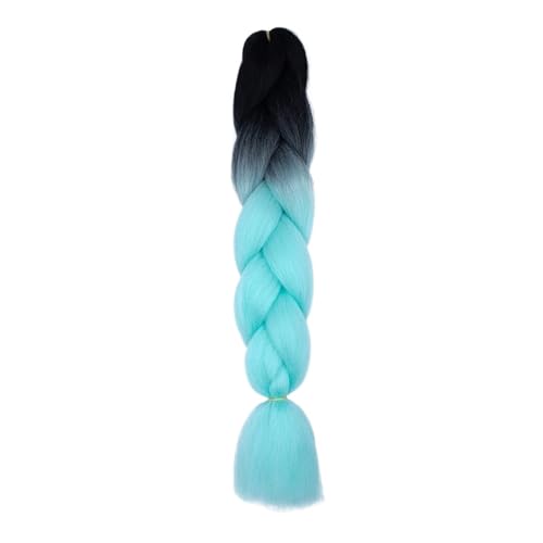 Haar Extensions Zopf Haarteil DIY Jumbo Braids Haarverlängerung 24"100g Synthetische vorgedehnte Box Braids Grau Weiß Schwarz Braun for Kinder Frauen(Q) von FVCTGHZ