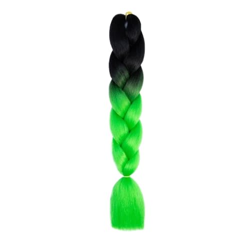 Haar Extensions Zopf Haarteil DIY Jumbo Braids Haarverlängerung 24"100g Synthetische vorgedehnte Box Braids Grau Weiß Schwarz Braun for Kinder Frauen(R) von FVCTGHZ