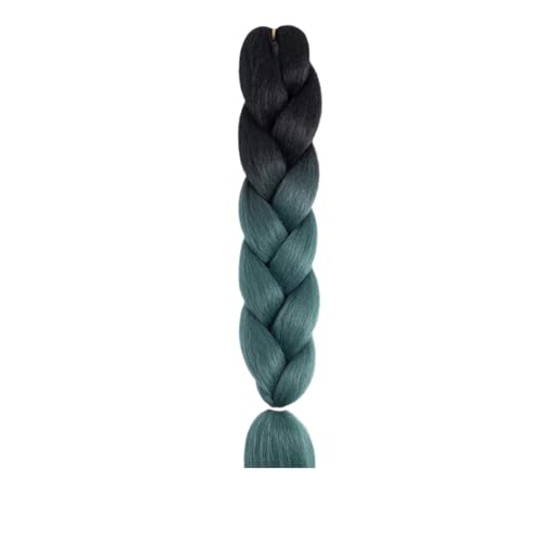 Haar Extensions Zopf Haarteil DIY Jumbo Braids Haarverlängerung 24"100g Synthetische vorgedehnte Box Braids Grau Weiß Schwarz Braun for Kinder Frauen(S) von FVCTGHZ