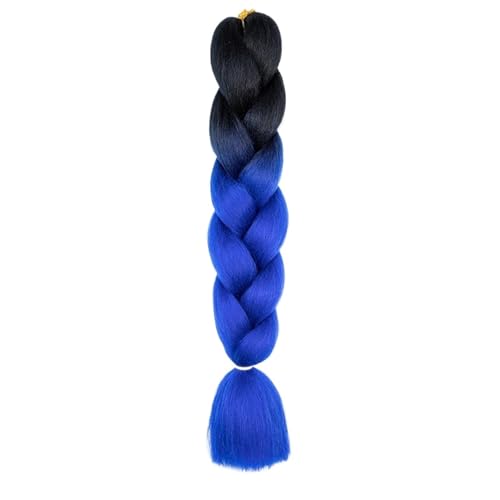 Haar Extensions Zopf Haarteil DIY Jumbo Braids Haarverlängerung 24"100g Synthetische vorgedehnte Box Braids Grau Weiß Schwarz Braun for Kinder Frauen(V) von FVCTGHZ