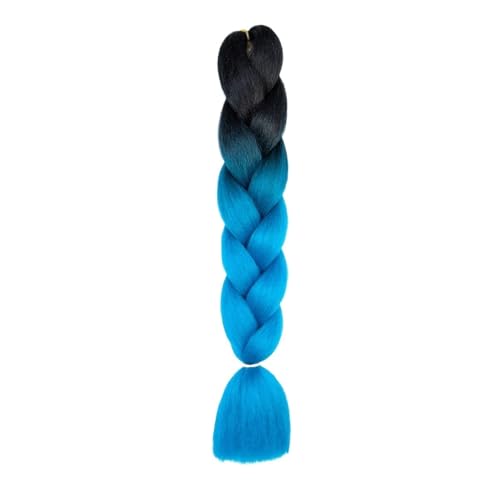 Haar Extensions Zopf Haarteil DIY Jumbo Braids Haarverlängerung 24"100g Synthetische vorgedehnte Box Braids Grau Weiß Schwarz Braun for Kinder Frauen(W) von FVCTGHZ