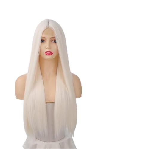 Haar Extensions Zopf Haarteil Frontperücken Perücke Damen Front Lace Mittellanges glattes Haar Weiß Cosplay Rollenspiele 70cm Echthaar Haar Extensions Zopf Haarteil Frontperücken Perücke Damen Front Lace Mittellanges glattes Haar Weiß Cosplay Rollenspiele 70cm Echthaar von FVCTGHZ