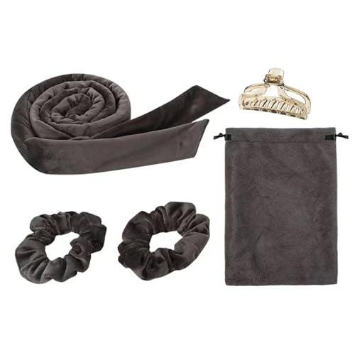 Hitzefreies Lockenstab-Stirnband Keine Hitze Haarlockenwickler Frauen Lazy Rollers Seidenlocken Schlafen Weich(Gray) von FVCTGHZ