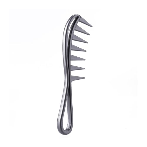 Langhaarkamm Kamm mit breiten Zähnen, for lockiges Haar, Salon, Friseurkamm, Massage for Haar-Styling-Werkzeug for lockiges Haar Haarkamm(Gray) von FVCTGHZ