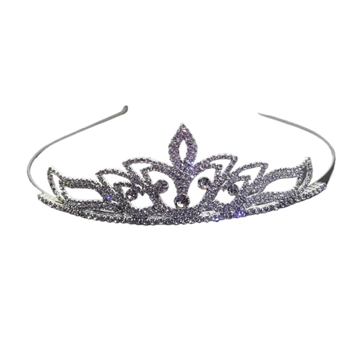 Mode Braut Diademe und Kronen Hochzeit Haarbänder Strass Krone Haar Zubehör Frauen Mode Haar Schmuck(Silver) von FVCTGHZ