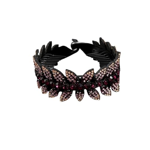 Mode Kristall Strass Haarnadel Dutt Haar Klaue Clips Pferdeschwanz Schnalle Haar Clip Erweitern Haar Zubehör for Frauen Barrettes(Color3) von FVCTGHZ