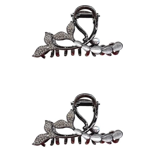 Schwarze Fischschwanz-Haarspange for Damen, mysteriöse schwarze Greifspange for Damen, Fischschwanz-Haarspange, exquisite und modische Haaraccessoires for Damen, süße Haarspangen von FVCTGHZ