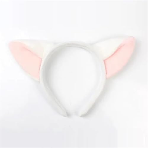 Süßes Tier Anime Kaninchen Fuchs Ohr Stirnband Haarreifen Cosplay Haarband Kopfbedeckung Haarschmuck(Style 3) von FVCTGHZ