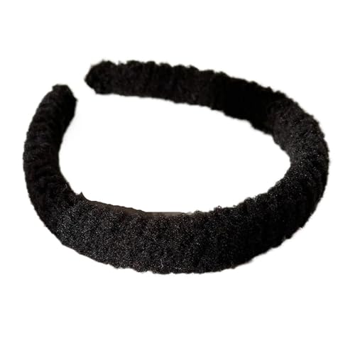 Winter Braun Farbe Pelzigen Stirnband for Frau Mädchen Süße Elegante Plüsch Haar Hoop Gesicht Waschen Haar Band Mode Neue haar Zubehör(Color 4) von FVCTGHZ