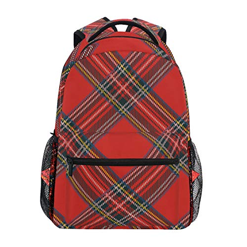 FVFV Tartan Plaid Muster Textur Rucksack Schulter Bookbag Kinderrucksack Teen Jungen Mädchen Büchertasche Laptop Rucksäcke von FVFV