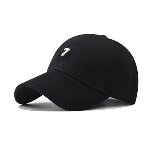 FVKTHNVS Dad Cap Unisex Herren Baseball Cap 5-Panel Design Baumwolle Cap 7 Stickerei, Schwarz , L von FVKTHNVS