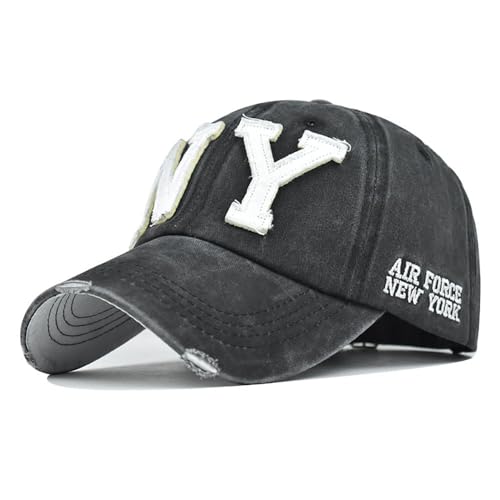 FVKTHNVS Washed NY Baseball Cap Große Stickerei Unisex Outdoor Cap Dad Hat, dunkelgrau, 58 FVKTHNVS Washed NY Baseball Cap Große Stickerei Unisex Outdoor Cap Dad Hat, dunkelgrau, 58 von FVKTHNVS