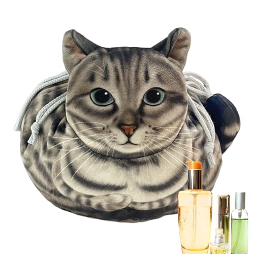 FVPKYUR Katzen Makeup Tasche Zugband - Makeup Organizer Tasche - Lustiger Organizer Für Frauen Teenager Mädchen Reise Urlaub Camping Gepäck von FVPKYUR