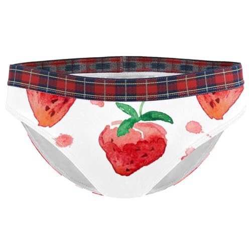 FVQL 1 Stück Damen Unterwäsche Slips Strawberry Fruit Pattern Seamless, Farbe: 12384, 48 von FVQL