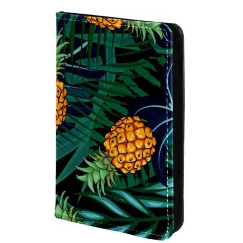 FVQL Reisepasshülle, 10,2 x 14,9 cm, Reisezubehör für Damen, Herren, Palmblatt, Ananas, Obst, Mehrfarbig1648, 10x14cm/4x5.5 in von FVQL