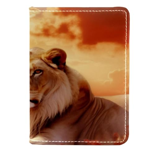FVQL Reisepasshülle, 11,4 x 16,5 cm, Reisezubehör für Damen und Herren, afrikanisches Tier, Löwe, Color4099, 11.5x16.5cm/4.5x6.5 in von FVQL