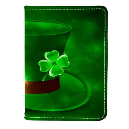 FVQL Reisepasshülle Kartenetui Kunstleder Reisepasshülle St. Patrick's Day und Hut, Farbe: 1275, 11.5x16.5cm/4.5x6.5 in von FVQL