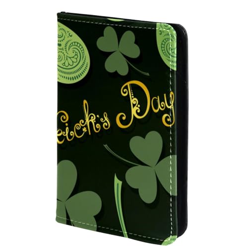 FVQL Reisepasshülle für Damen und Herren, Reisepasshülle, 10,2 x 14,9 cm, Happy Patrick's Day und Kleeblatt, Mehrfarbig1337, 10x14cm/4x5.5 in von FVQL