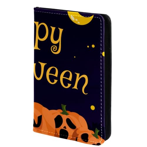 FVQL Reisepasshülle für Damen und Herren, Reisepasshülle, 10,2 x 14,9 cm, Kürbis und Halloween, Mehrfarbig1737, 10x14cm/4x5.5 in von FVQL