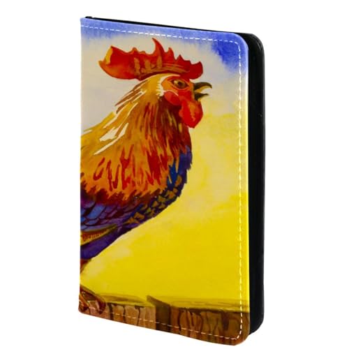 FVQL Reisepasshülle für Damen und Herren, Reisepasshülle, 10,2 x 14,9 cm, Tier, Vogel, Huhn, Mehrfarbig107, 10x14cm/4x5.5 in von FVQL