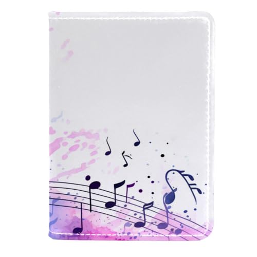 FVQL Reisepasshülle für Damen und Herren, Reisezubehör, 11,4 x 16,5 cm, Kunstmuster, Musiknoten, Color350, 11.5x16.5cm/4.5x6.5 in von FVQL