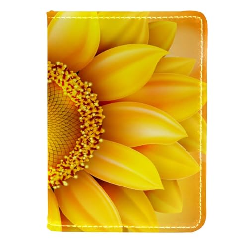 FVQL Reisepasshülle für Damen und Herren, Reisezubehör, Blumen-Sonnenblumen-Muster, Farbe: 1476, 11.5x16.5cm/4.5x6.5 in von FVQL