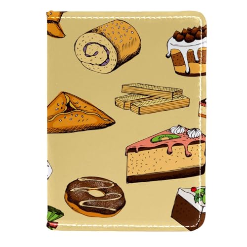 FVQL Reisepasshülle für Damen und Herren, Reisezubehör, süßes Kuchen-Donut-Muster, Color5481, 11.5x16.5cm/4.5x6.5 in von FVQL