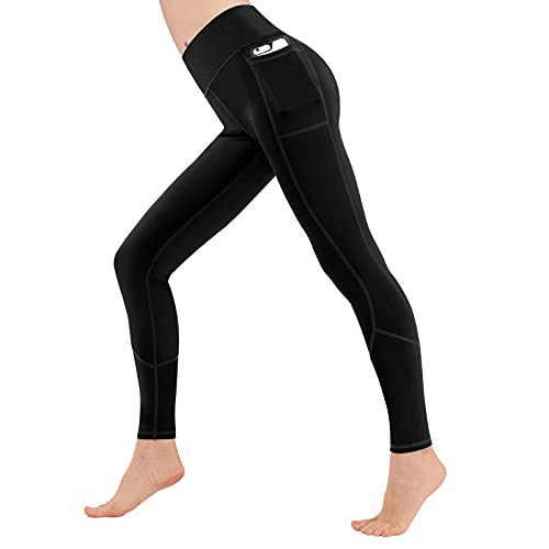 FVXYnnv Sport Leggings mit Tasche Damen, Hohe Taille Seamless Gym Leggins Yogahose Yoga Pants für Pilates Laufen Training Fitness (XL) von FVXYnnv