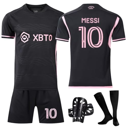 FWHFNB Fußballtrikot für Kinder,Fußballtrikot,Nr.10 Fußballtrikot Set,mit Trikot,Shorts,Socken und Knieschoner,Trikot Set für Kinder und Jugend(MCKC-28) von FWHFNB