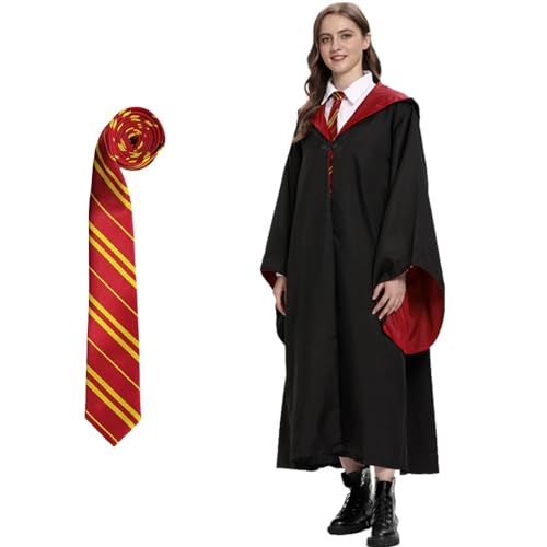 FWHFNB Zauberer Cosplay Kostüm,Harry Potter Umhang Kostüm,Umhang Kostüm für Zauberer,cosplay Magische Party Karneval Verkleidung Fasching Halloween Kostüm (Rot, M) von FWHFNB