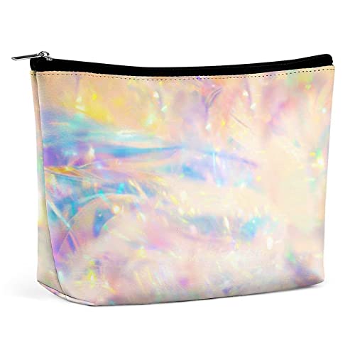 Candy Bunte Glitzer-Make-up-Tasche, Regenbogen-Bling-Reise-Make-up-Tasche, PU-Leder-Make-up-Tasche, Kosmetiktasche für Geldbörse, tragbare Kulturtasche, Indoor-Make-up-Taschen für Frauen von FWJZDSP