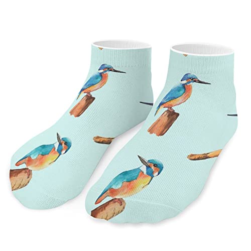 FWJZDSP Aquarell-Eisvogel-Söckchen, kurz, für Herren und Damen, niedrig geschnitten, nicht sichtbar FWJZDSP Aquarell-Eisvogel-Söckchen, kurz, für Herren und Damen, niedrig geschnitten, nicht sichtbar von FWJZDSP