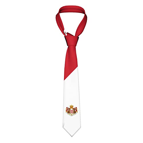 FWJZDSP Krawatte mit Monaco-Emblem, gestreift, Herren-Krawatte, Herren-Party-Business-Krawatte, weiche Skil-Krawatte von FWJZDSP