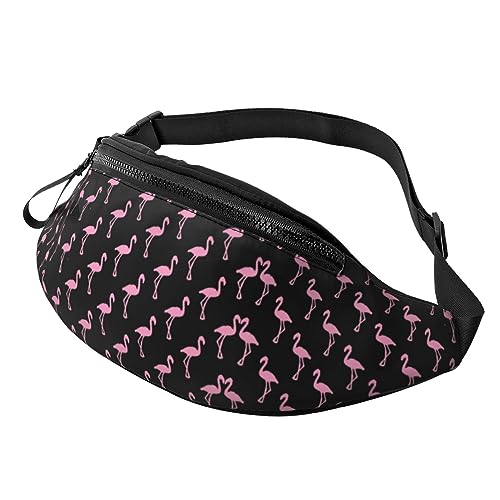 Fanny-Pack-Gürteltasche mit Flamingos-Rosa-Muster, modische Hüfttasche, freihändig, für Damen und Herren, zum Wandern, Laufen, Reisen von FWJZDSP