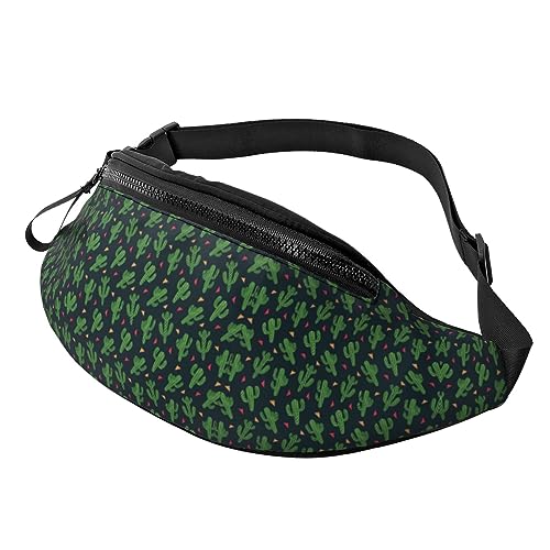 Fanny-Pack-Gürteltasche mit Kaktus- und Sukkulenten-Motiv, modische Hüfttasche, freihändig, für Damen und Herren, zum Wandern, Laufen, Reisen von FWJZDSP