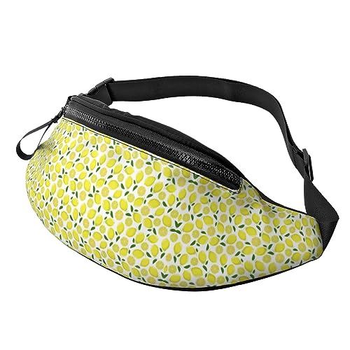 Fanny-Pack-Gürteltasche mit Zitronenmuster, modische Hüfttasche, freihändig, für Damen und Herren, zum Wandern, Laufen, Reisen von FWJZDSP