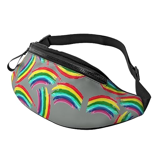 Fanny Pack mit Regenbogen-Pride-Gay-Equal-Rights-Muster, verstellbare Hüfttasche, Umhängetasche, Reise-Gürteltasche für Damen und Herren von FWJZDSP