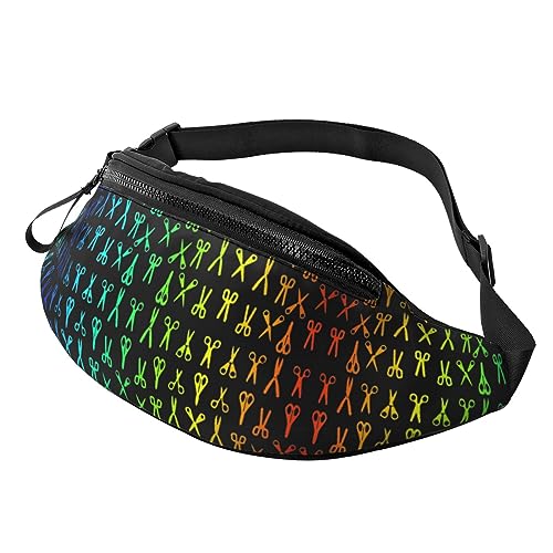 Fanny Packs Farbschere, Friseur, Friseur, Hüfttasche, Hüfttasche für Laufen, Wandern und Reisen, Damen und Herren von FWJZDSP