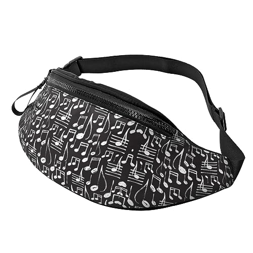 Fanny Packs Hüfttasche mit Musikmuster, für Laufen, Wandern und Reisen, Damen und Herren von FWJZDSP