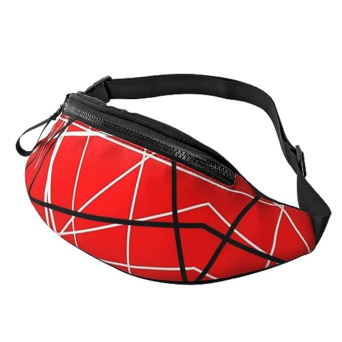 Fanny Packs Hüfttasche mit Streifen, Farbdruck, für Laufen, Wandern und Reisen, Damen und Herren von FWJZDSP