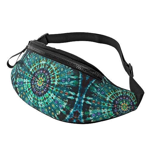 Fanny Packs Retro-Hüfttasche mit Batikmuster, für Laufen, Wandern und Reisen, Damen und Herren von FWJZDSP