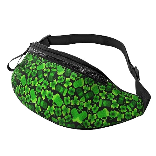 Fanny Packs St Patrick Shamrock Bier Hüfttasche Hüfttasche für Laufen, Wandern und Reisen, Damen und Herren von FWJZDSP