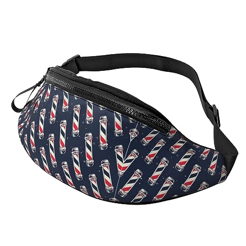 Fanny Packs Vintage Barber Pole Flag Hüfttasche Hüfttasche für Laufen, Wandern und Reisen, Damen und Herren von FWJZDSP