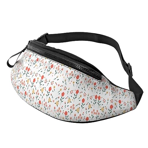 Geblümte Fanny Pack, verstellbare Taillentasche, Umhängetasche, Reise-Fanny Pack für Damen und Herren von FWJZDSP