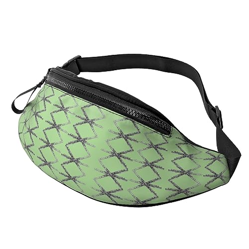 Genericte Fanny-Pack-Gürteltasche mit Muster, modische Hüfttasche, freihändig, für Damen und Herren, zum Wandern, Laufen, Reisen von FWJZDSP