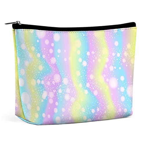 Regenbogen-Glitzer-Make-up-Tasche, Meerjungfrau-Bling-Reise-Make-up-Tasche, Make-up-Tasche aus PU-Leder, Kosmetiktasche für Geldbörse, tragbare Kulturtasche, Make-up-Taschen für den Innenbereich für von FWJZDSP