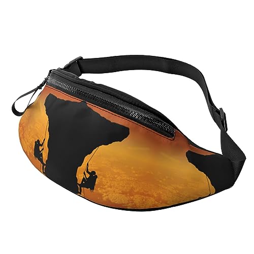 Rock Climbing Adventure Fanny Pack, verstellbare Hüfttasche, Umhängetasche, Reise-Gürteltasche für Damen und Herren von FWJZDSP