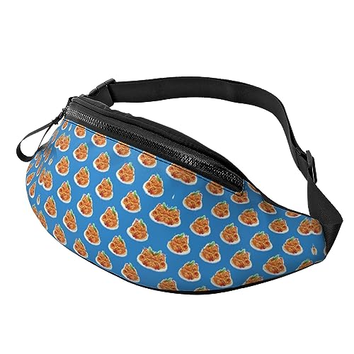 Spaghetti Italian Food Mid Fanny Pack, verstellbare Taillentasche, Umhängetasche, Reise-Fanny Pack für Damen und Herren von FWJZDSP