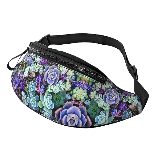 Sukkulenten-Pflanzen-Fanny-Pack-Gürteltasche, modische Hüfttasche, freihändig, für Damen und Herren, zum Wandern, Laufen, Reisen von FWJZDSP