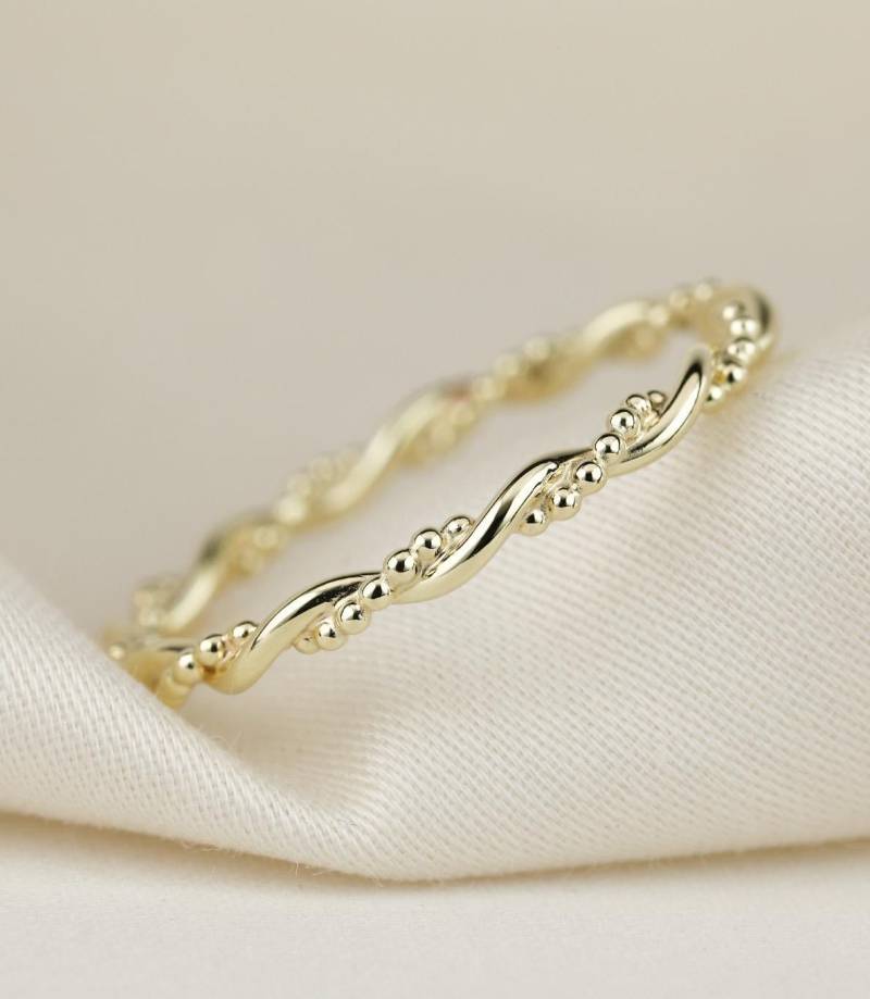 Kordelring "Valera" Gold 585 14Kt Filigraner Verlobungsring Beisteckring Vorsteckring Ring 1.9 Mm Geschenk von FXBilzGoldschmiede